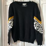 Lili Sidonio cozy leopard print color block sweater Photo 0