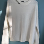 Rails Women's Alexi Cut Out Neck White Knit Sweater Photo 0
