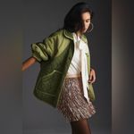 Pilcro Anthropologie  Oversized Quilted Colorblock Jacket Moss Green XL Photo 12