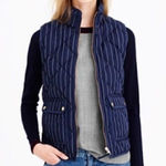J.Crew  Navy & White Pinstripe Excursion Vest Photo 0