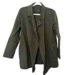 Theory  Sileena Wool Cashmere Open Front Jacket Spruce Green Medium Photo 2