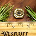 Swavorski VINTAGE S.A.L. Clip-On Earring | Bold Gold Tone Rhinestone Statement Jewelry Photo 8