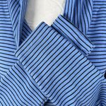 Lands' End Lands’ End Blue Black Striped Cowl Neck Long Sleeve Top XS Photo 6