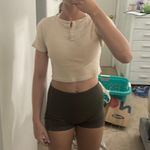 beige ribbed baby tee Tan Size XS Photo 3