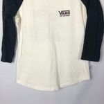 Vans Black & White Long Sleeve Baseball Crew Neck T-Shirt S Photo 3