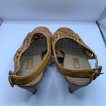 Ecco  Wedges Sandals Woven Brown Open Peep Toe size 41 Photo 6