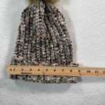 Evelyn K Women's Winter Beanie Hat Knit Brown, Cream, Tan, with Pom Pom Photo 3