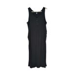 Old Navy  Black Sleeveless Rib Knit Henley Midi Maternity Dress Women's XL Photo 1