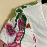 Desigual  embroidered floral and butterfly white tunic‎ top size medium Photo 1