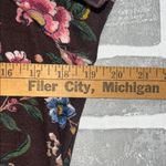 Sundance Dark Floral 3/4 Sleeve Thermal Womens Size Medium Top Purple Photo 2