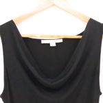 Boston Proper Black Ruched Midi Bodycon Dress LBD NYE Timeless Cowl Neck Size 4 Photo 1