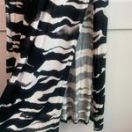 H&M  Black & White Patterned Maxi Skirt With Slit Photo 4