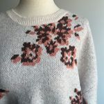 Knox Rose Floral Knit Sweater - Cream and Pink Photo 1