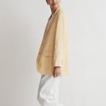 Madewell Yellow The Oversized Linen Blazer Jacket Size XL Photo 3
