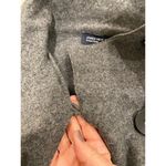 Jones New York  Poncho Top Cape One Size Gray Black Trim Wool Classic Mock Neck Photo 4