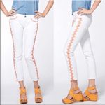 Lucky Brand White Jeans with embroidered trim Photo 1