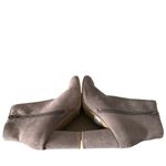 Report Sierra Faux Suede Leather Floral Embroidered Side Zip Block Heel Booties Gray Size 9 Photo 6