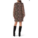 Louna Black Floral Balloon Sleeve Shift Mini Dress Size M Photo 5