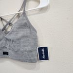 Lucky Brand Light Grey Strappy Waffle Knit Stretchy Bralette Size Large Photo 3