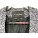 Banana Republic Blazer Jacket Size 2 Gray Charcoal Animal Print Leopard Photo 2