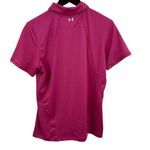 Under Armour  Pink Short Sleeve Golf Polo Medium New Photo 3