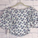For Love & Lemons  ditsy floral cropped puff sleeve top XS NWT Photo 4