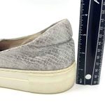 J SLIDES Silver White Slip On Snake Print Sneakers Photo 2