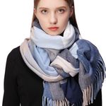 Plaid Scarfs for Women Fall Winter Scarves Pashmina Shawls and Wraps for Evening Dresses Photo 2