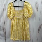 Old Navy Women’s XS Yellow White Square Neck Dress New Photo 5
