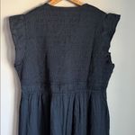 Quince NEW Organic Textured Cotton Smocked V-Neck Midi Dress XL Photo 7