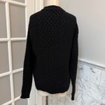 Emerson Fry Black Classic Cable Knit Fisherman Sweater Mock Neck Small Photo 2