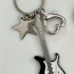 Y2K Gothic Punk Y2K Guitar Keychain, Cute Zinc Alloy Key Ring Photo 2
