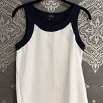 The Limited  Navy and White Tank Top Photo 0