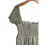 Reveriee Maxi Dress Women's Size L Green Floral Tiered Short Sleeve Casual NWT Size L Photo 2