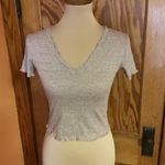 Wild Fable light pink cropped v neck top Photo 8