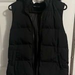 SheIn Black Hooded Puffer Vest Photo 0