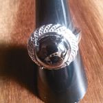Matrix Shungite Stainless Steel Ring (Size 8) Photo 5