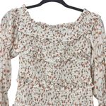 Sabo Skirt Shirred Lule Ruched Dress Sz S Floral Tiered Off The Shoulder Ruffle Photo 7