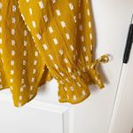 Garnet Hill  Womens Boho Chic Tunic Top Size Medium Ruffle Sleeve Textured Artsy Photo 2