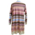 Filly Flair Open Front Cardigan Pastel Stripes Long Length Photo 5
