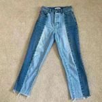 PacSun  high rise straight colorblock blue jeans in size 24 Photo 0