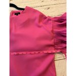 On Twelfth  Barbiecore Pink Ruffle Sleeve Medium Blouse Photo 5