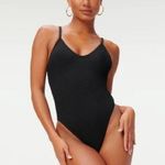 Good American NWT Black Always Fits Ribbed One-Piece Photo 0