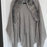 NWT evelyne prelonge faux fur and cashmere scarf in‎ glacier Gray Size undefined Photo 0