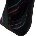 Vintage 80s Black Wool Ski Hat Neon Pink Blue Stripes Pom Pom Photo 3