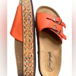 Free People Vibrant Orange Buckle Sandals Photo 3