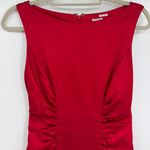 Cache Satin Y2K Cocktail Dress Sz 4 Red Ruched Holiday Valentines Bodycon USA Photo 1