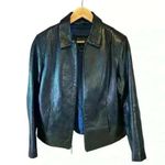 wilson's leather  Pelle Studio Jacket Women Size Medium Full Zip Black Solid Photo 11