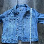 Tractr Jean Jacket Cropped Denim Size Medium Light Blue Wash Blue Photo 7