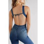 Free People CRVY Bohemian Retro 70s 2nd Ave Denim One Piece Jumpsuit Size 8 NEW Photo 7
